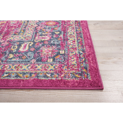 Mercury Row® Abbate Oriental Fuchsia Pink Area Rug & Reviews Wayfair